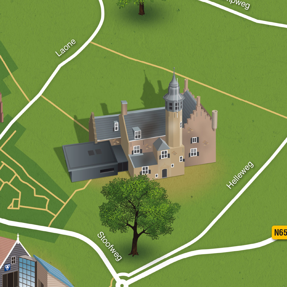 Gethematiseerde plattegrond Renesse - detail 2